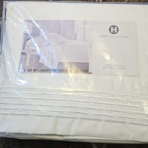 HOTEL COLLECTION KING SHEET SET CHAIN LINK EMBROIDERY